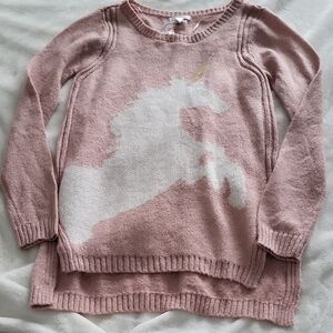 LC Lauren Conrad Pink Sweater with Unicorn Design